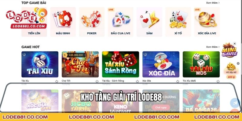 Kho tàng giải trí Lode88