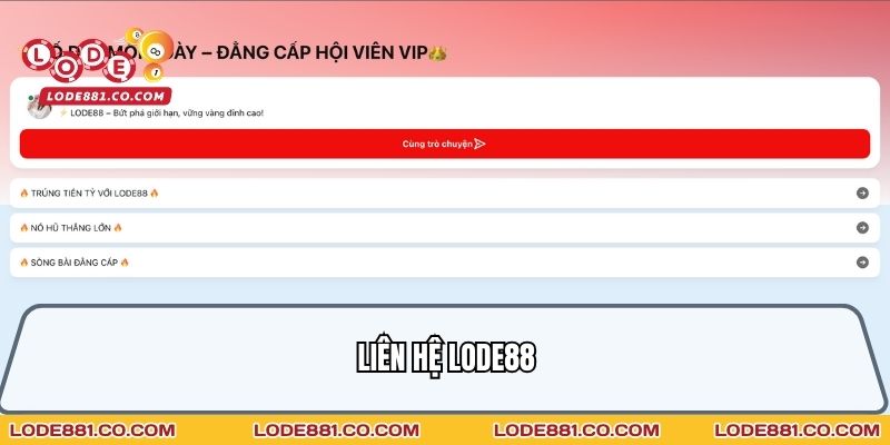 Liên hệ Lode88