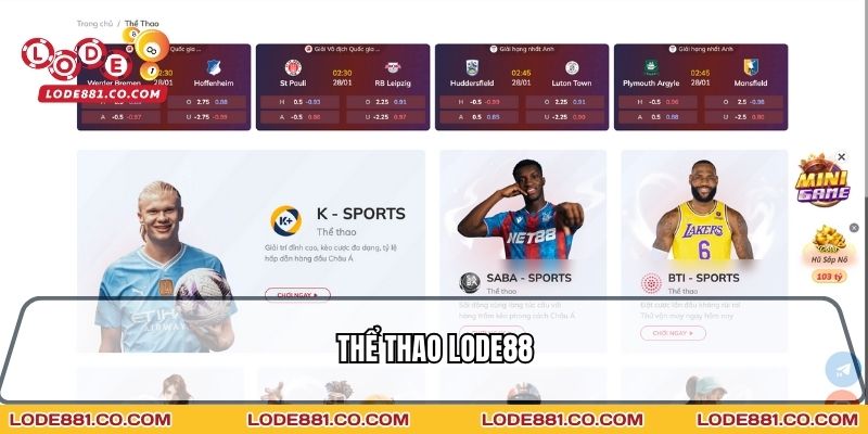 Thể thao Lode88