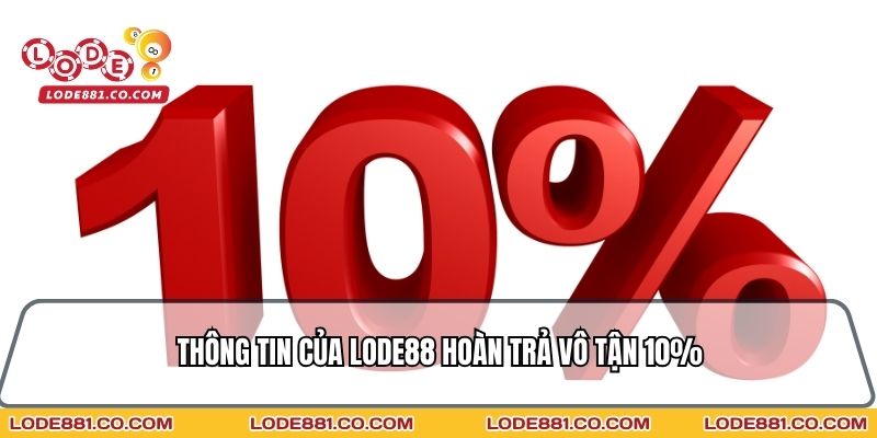 Thông tin của Lode88 hoàn trả vô tận 10%